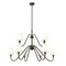 Z-Lite Gianna Chandelier, 9-Light, 46 In.W x 28.25 In.H, Matte Black/White 7509-9-46MB - alternate 6